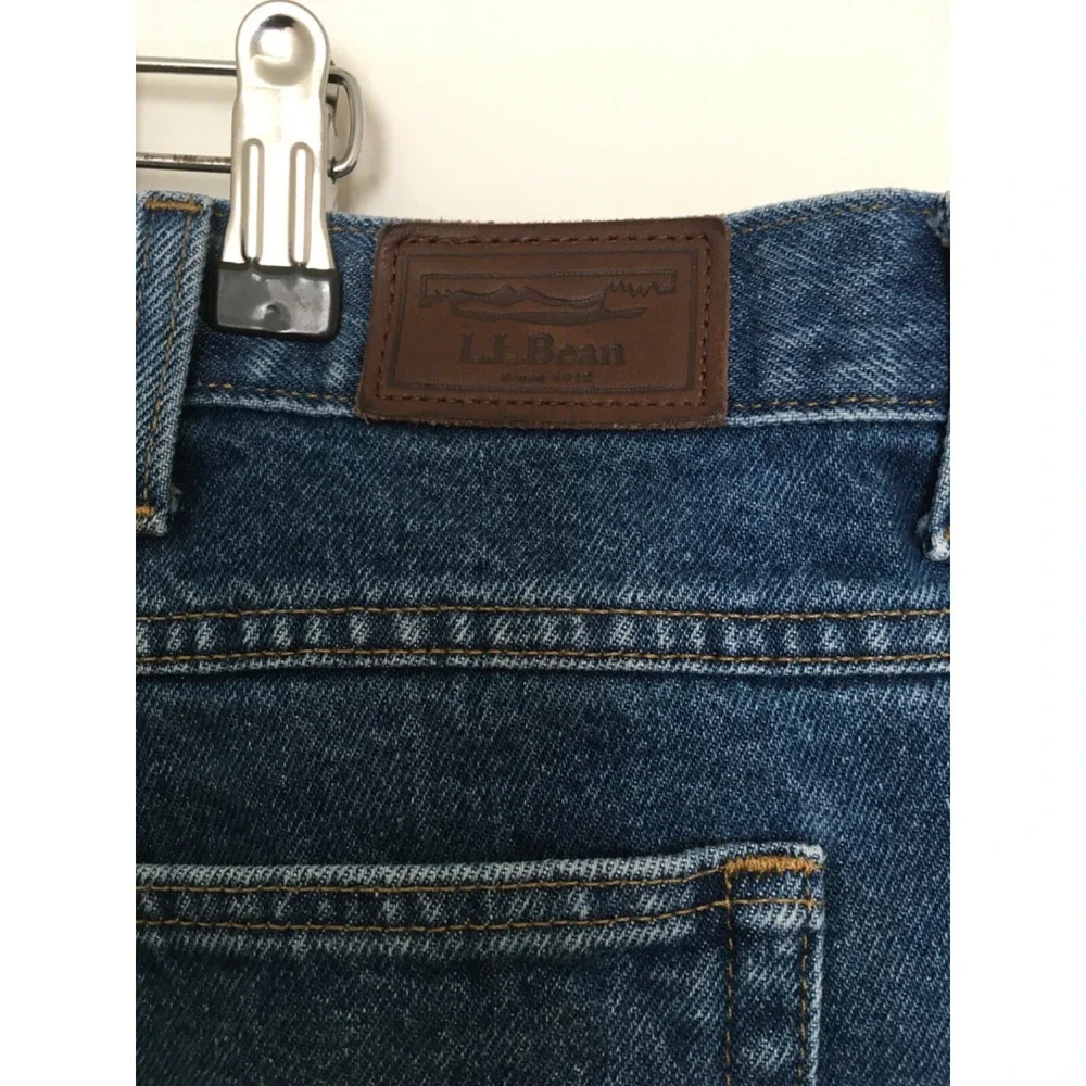 LL Bean Classic Fit Men's Sz 46x32 Denim Blue Jeans 100% Cotton 220626